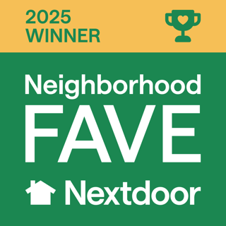 Nextdoor Neighborhood Fave 2025 award badge